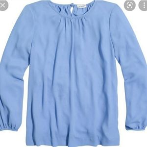 J. Crew Flowy Long-Sleeve Top Blouse